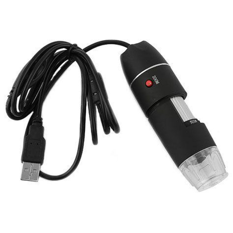 Цифровий мікроскоп USB Magnifier SuperZoom збільшення 50-500X, підключення USB, чорний фото - 2