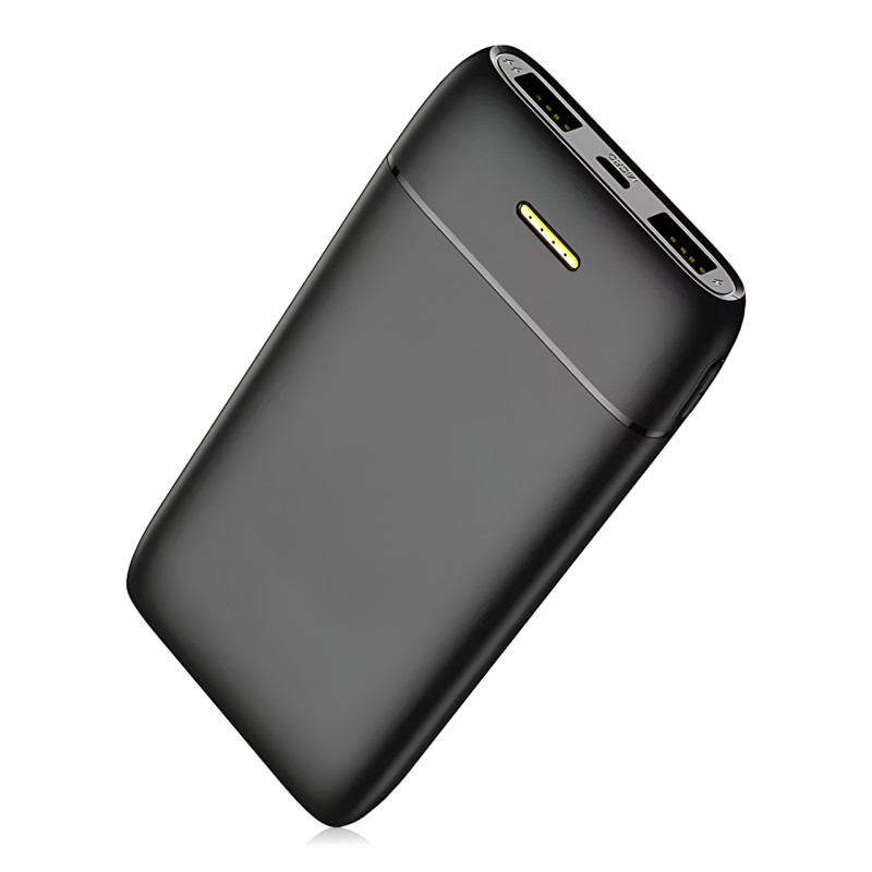 Повербанк Lenyes PX167 10000 mAh, внешний аккумулятор, 2 USB, 5V/2.1A, LED-индикатор, Li-Ion аккумулятор, черный фото - 3