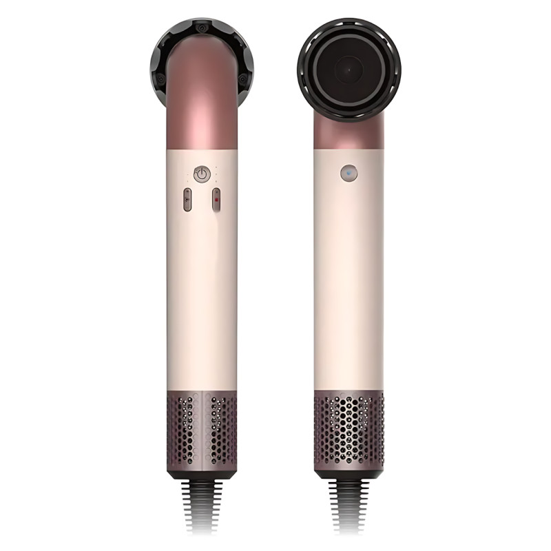 Фен  для волос HD-20, 1600 Вт, 6 насадок, ионизация и холодный обдув, профессиональный фен с эффектом Коанда, белый фото - 2