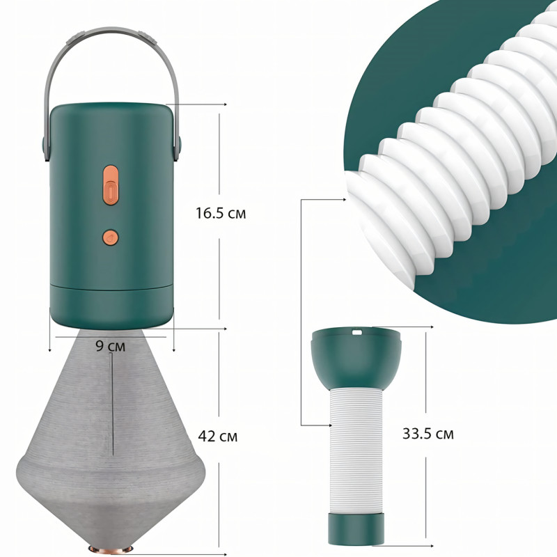 Портативна сушарка для одягу Portable Clothes Dryer Mini, універсальне сушіння фен для взуття, тварин фото - 8
