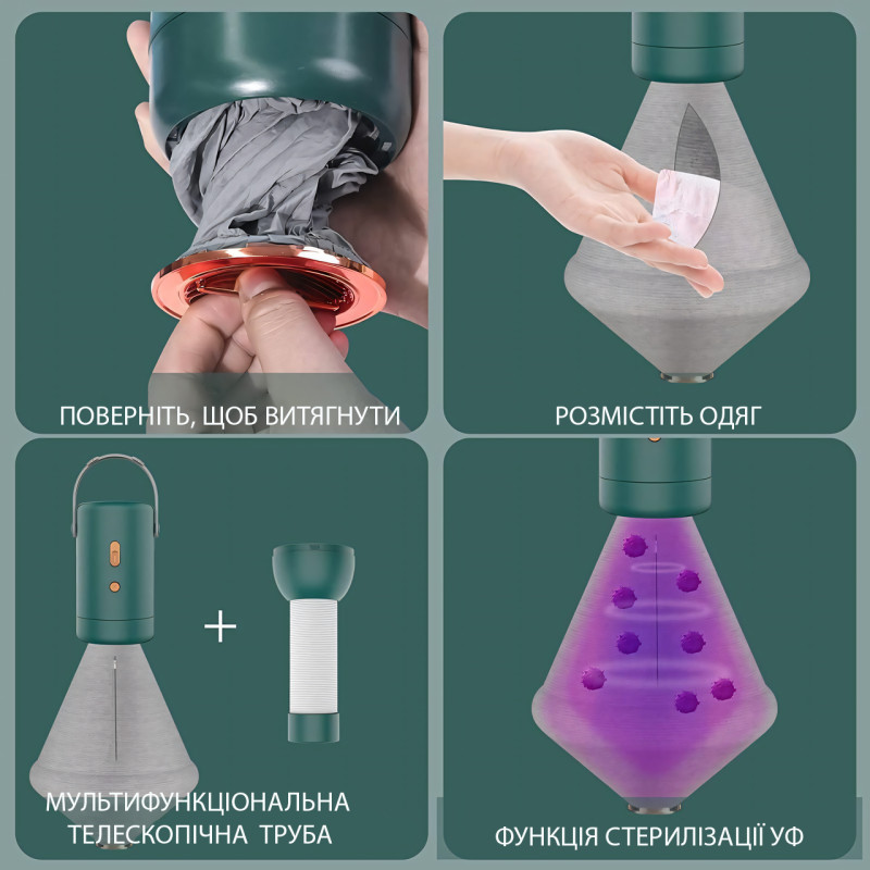 Портативна сушарка для одягу Portable Clothes Dryer Mini, універсальне сушіння фен для взуття, тварин фото - 4