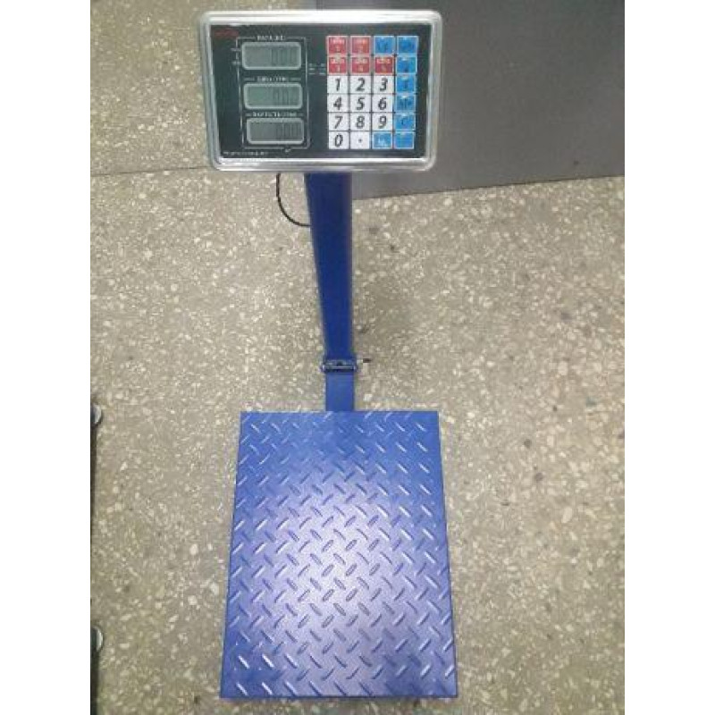 Підлогові торговельні ваги ACS до 150 кг 30*40 см кг посилені металева голова 6v фото - 3