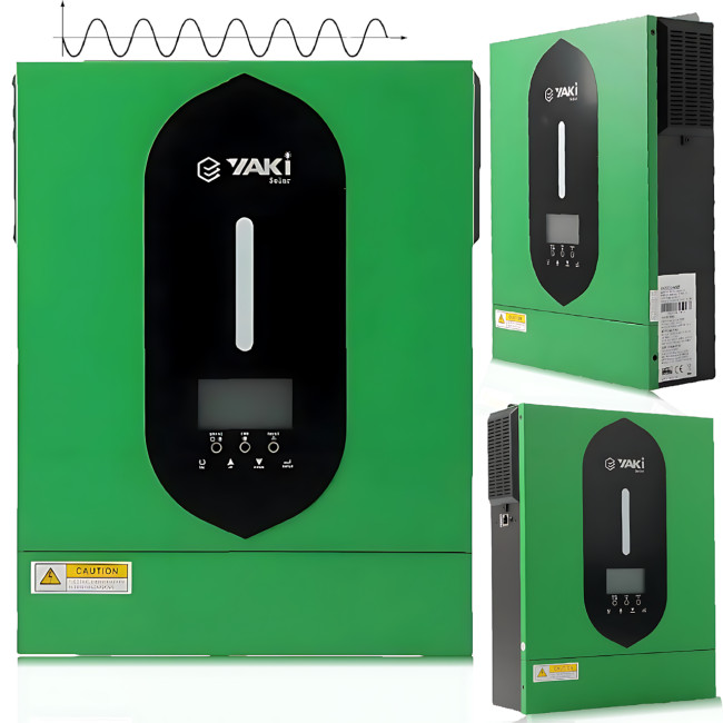 Гібридний інвертор YAKI YSY-4200, 4000 Вт, 24 В, 1 фаза, струм заряджання до 120 А, імпульс 6200 Вт, чистий синус