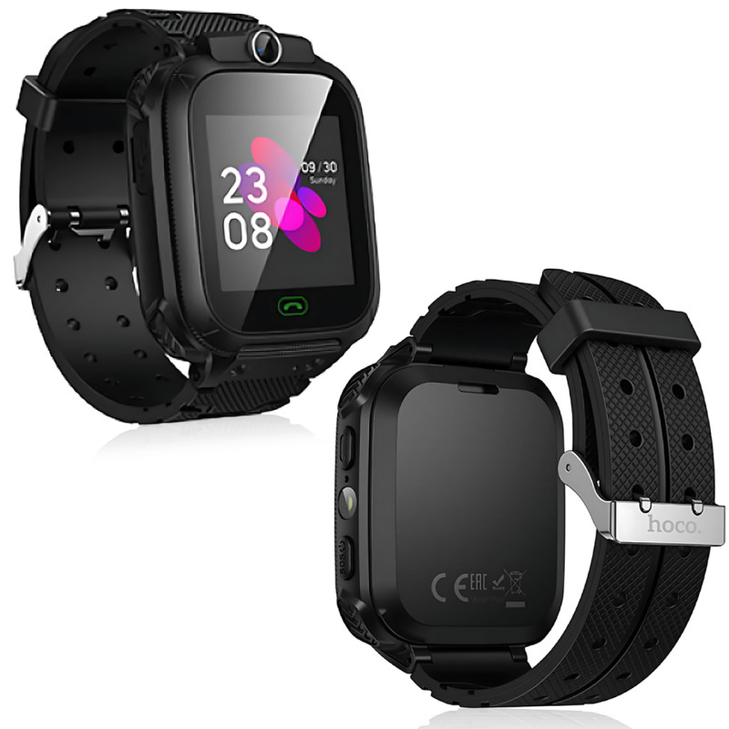 Детские смарт-часы HOCO Y105A, 1.44&Prime; LCD 128&times;128, SIM 2G (GSM), LBS-трекер, камера, Micro Chat, микрофон и динамик, аккумулятор Розовый фото - 3