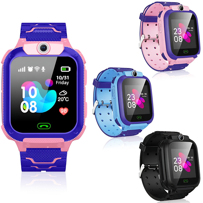 Детские смарт-часы HOCO Y105A, 1.44&Prime; LCD 128&times;128, SIM 2G (GSM), LBS-трекер, камера, Micro Chat, микрофон и динамик, аккумулятор Розовый