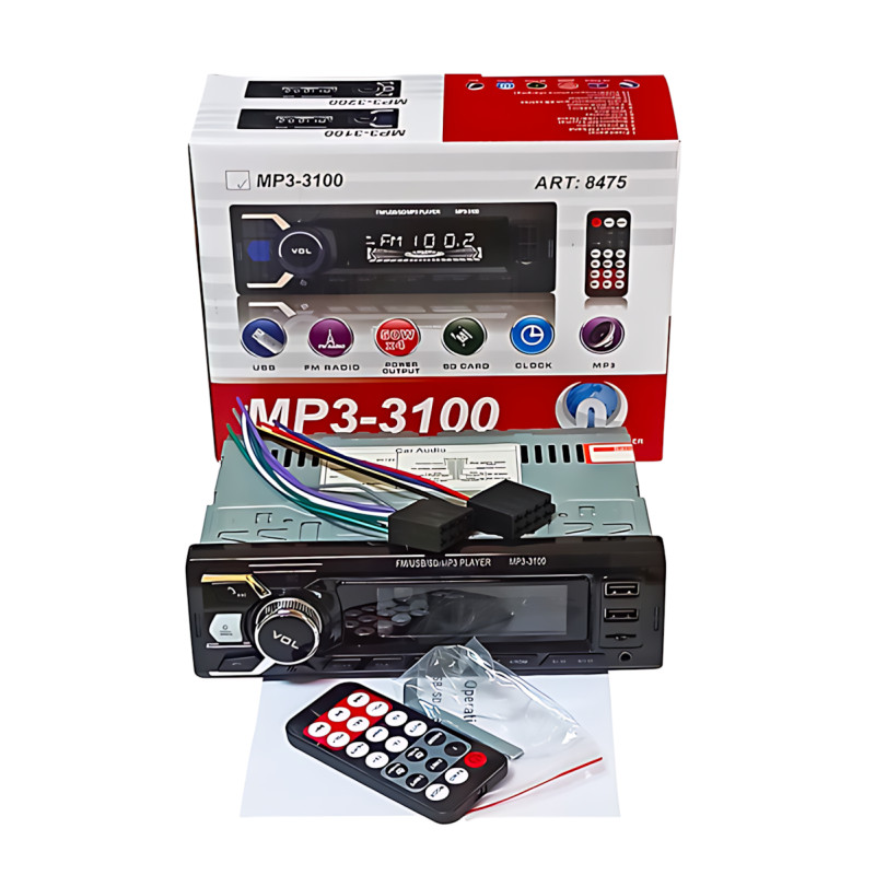 Автомагнитола RIAS 3100 1DIN – Bluetooth, 2xUSB, microSD, AUX, FM, 4x50W + Пульт ДУ фото - 7