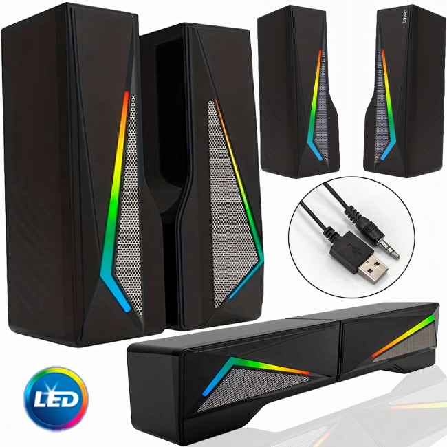 Jedel LED S550, SoundBar з чистим звучанням, USB + Jack 3,5 мм, портативна bluetooth акустика для ноутбука