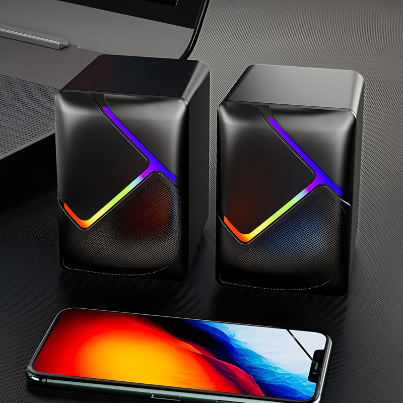Компьютерные колонки JEDEL S526 2.0 USB с RGB подсветкой, 6 Вт фото - 5