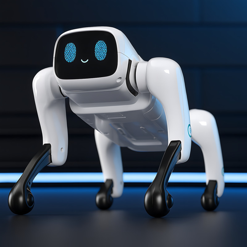 Інтерактивний робот-собака Mech Guardian QF660-2 з RC-пультом, застосунком, музикою, підсвіткою, кульками, рухами, акумулятором фото - 9