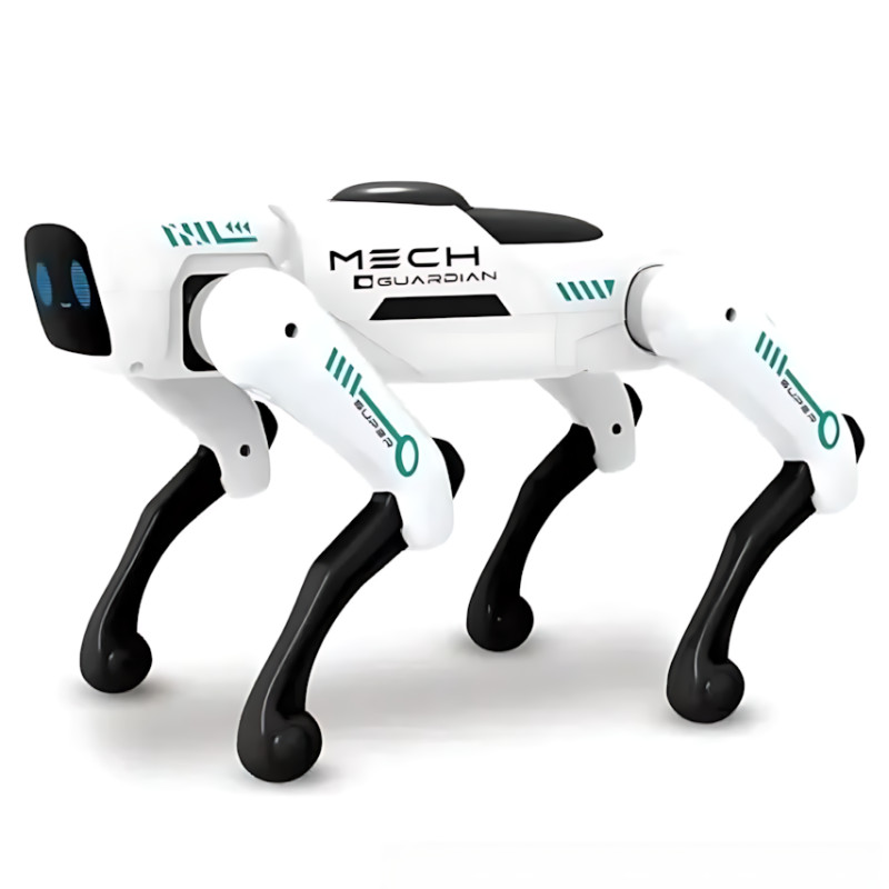 Інтерактивний робот-собака Mech Guardian QF660-2 з RC-пультом, застосунком, музикою, підсвіткою, кульками, рухами, акумулятором фото - 2