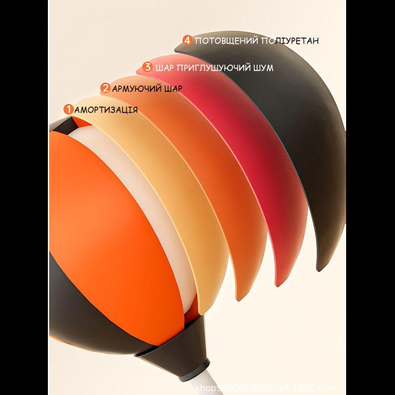 Підлогова боксерська груша з присоскою UFT Boxing Reflex, оболонковий мішок зі швидким відскоком 360&deg;, регульована висота 130-150 фото - 6