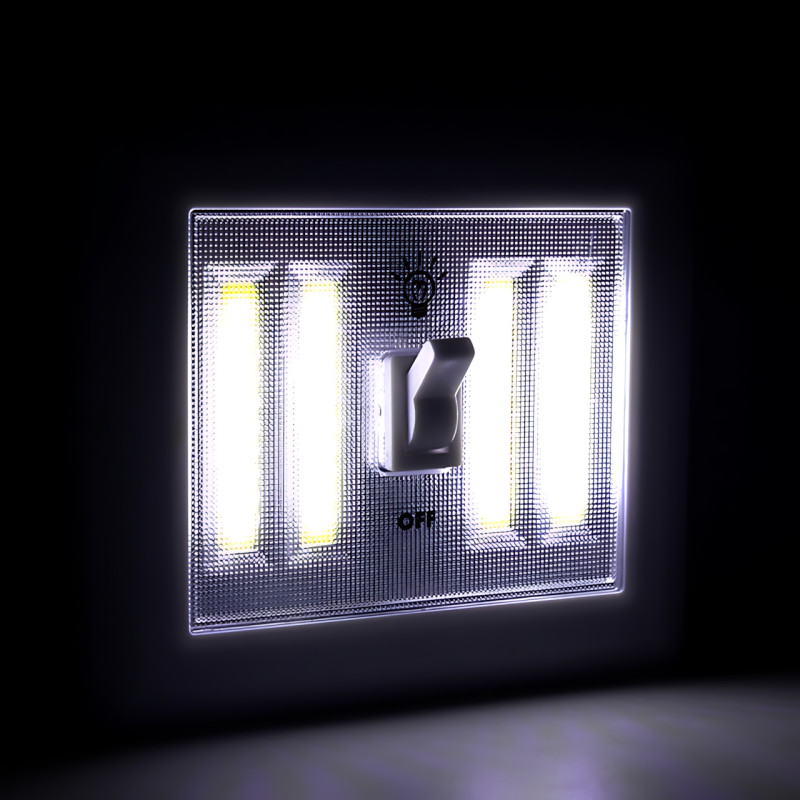 Светильник беспроводной Light Switch HY-604 с тумблером, COB LED, магнитное крепление, 9 Вт, на батарейках AAA, переносной, белый фото - 5