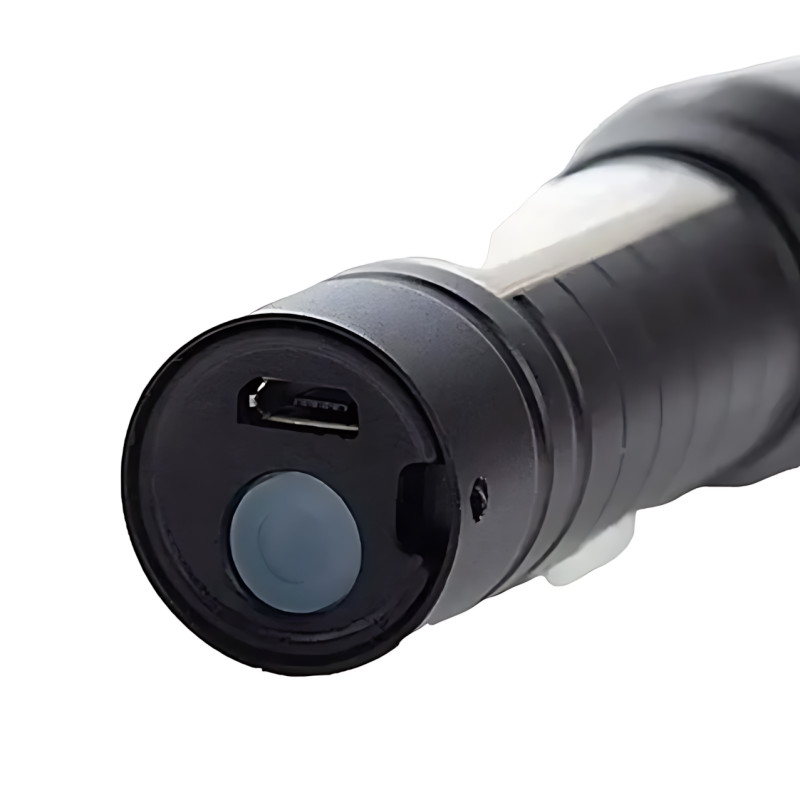 Фонарь тактический ручной аккумуляторный BL-511, USB с 3 режимами света и боковыми диодами CОВ фото - 6