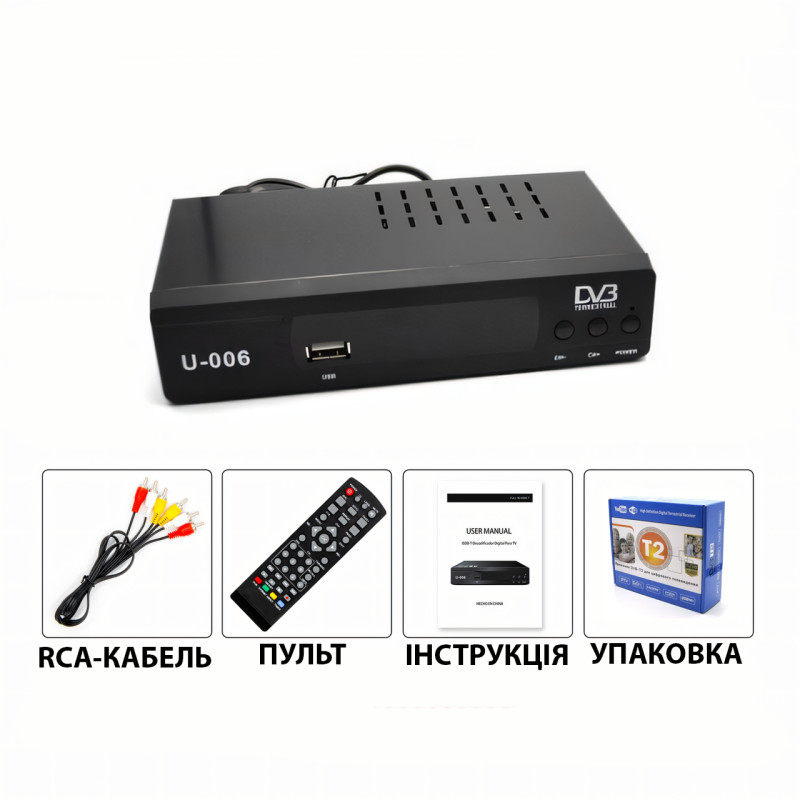 Цифровий ресивер UNIQUE U006 Metal, приставка Т2 тюнер для телевізора, підтримка IPTV і Wi-Fi антени фото - 8
