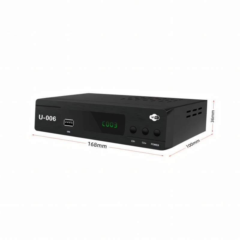 Цифровий ресивер UNIQUE U006 Metal, приставка Т2 тюнер для телевізора, підтримка IPTV і Wi-Fi антени фото - 7