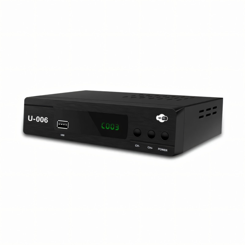 Цифровий ресивер UNIQUE U006 Metal, приставка Т2 тюнер для телевізора, підтримка IPTV і Wi-Fi антени фото - 3