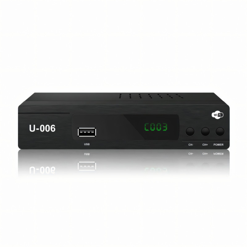 Цифровий ресивер UNIQUE U006 Metal, приставка Т2 тюнер для телевізора, підтримка IPTV і Wi-Fi антени фото - 2