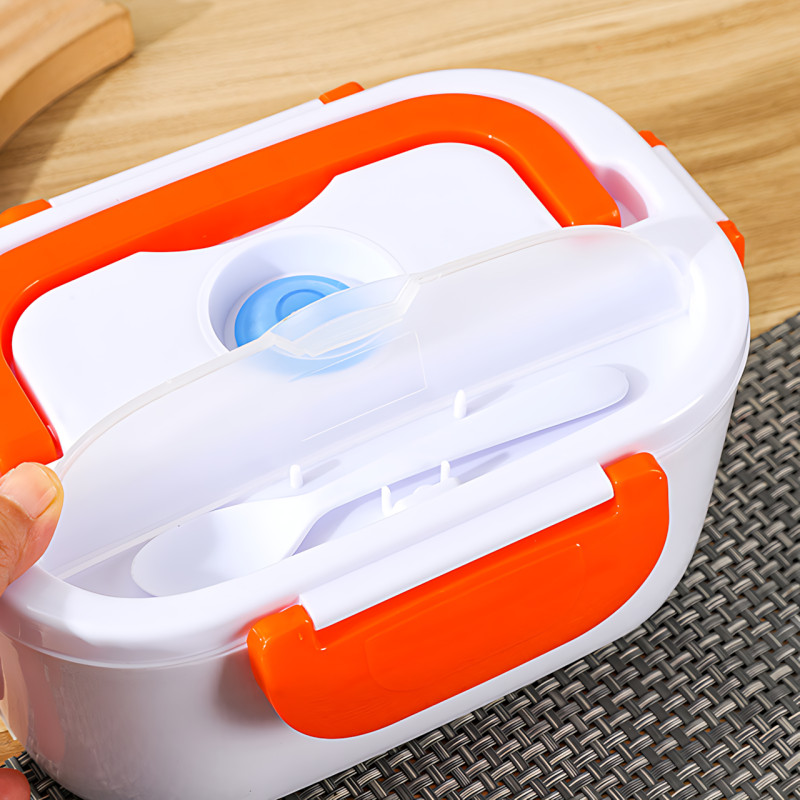 Ланчбокс із підігріванням The Electric Lunch Box 220V — 1.2 л, 2 відділення, герметичний контейнер, паровідвід фото - 5