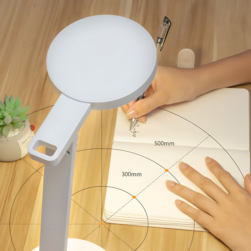 Настільна лампа BL 3201, з акумулятором, 28 LED, 3 режими світіння, сенсорне керування, USB-заряджання, тримач для телефона фото - 6