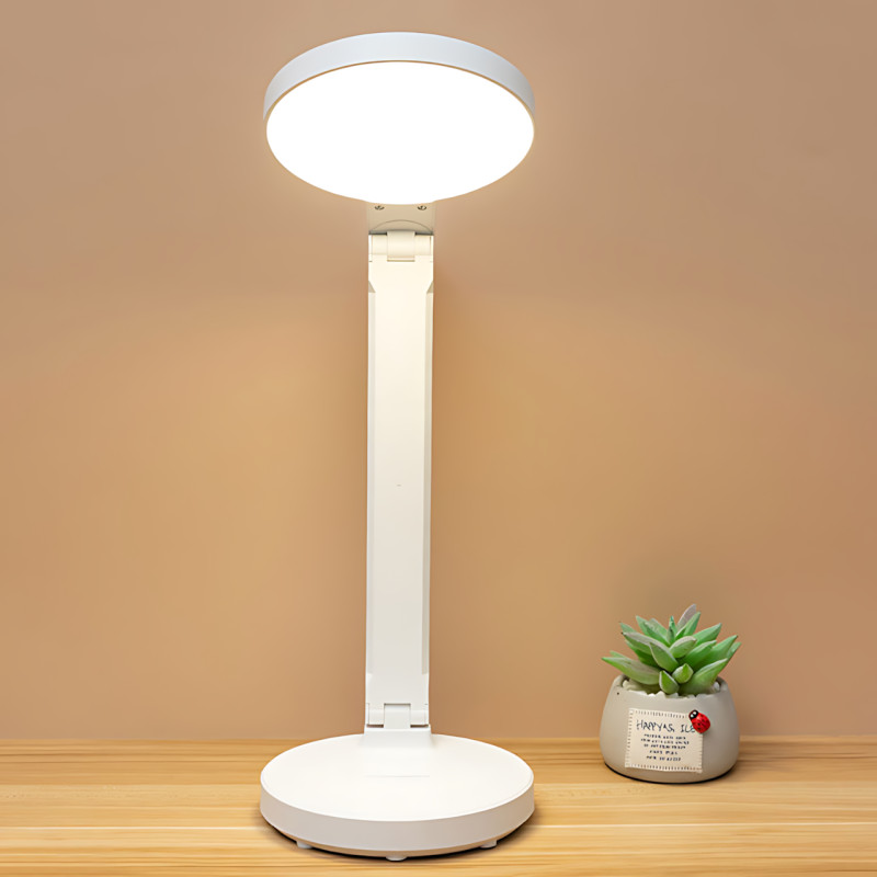 Настільна лампа BL 3201, з акумулятором, 28 LED, 3 режими світіння, сенсорне керування, USB-заряджання, тримач для телефона фото - 2