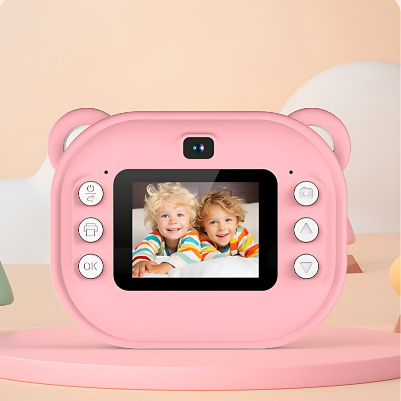 Дитяча цифрова камера миттєвого друку Children's Printing Camera Y600, 2 камери, дитяча камера, рожевий фото - 5