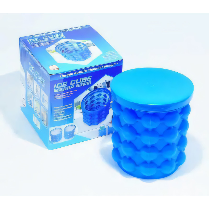 Силиконовая форма для льда Ice Cube Maker Genie, чаша для льда 50*50 см, ведро для льда 980 мл, 120 кубиков фото - 8
