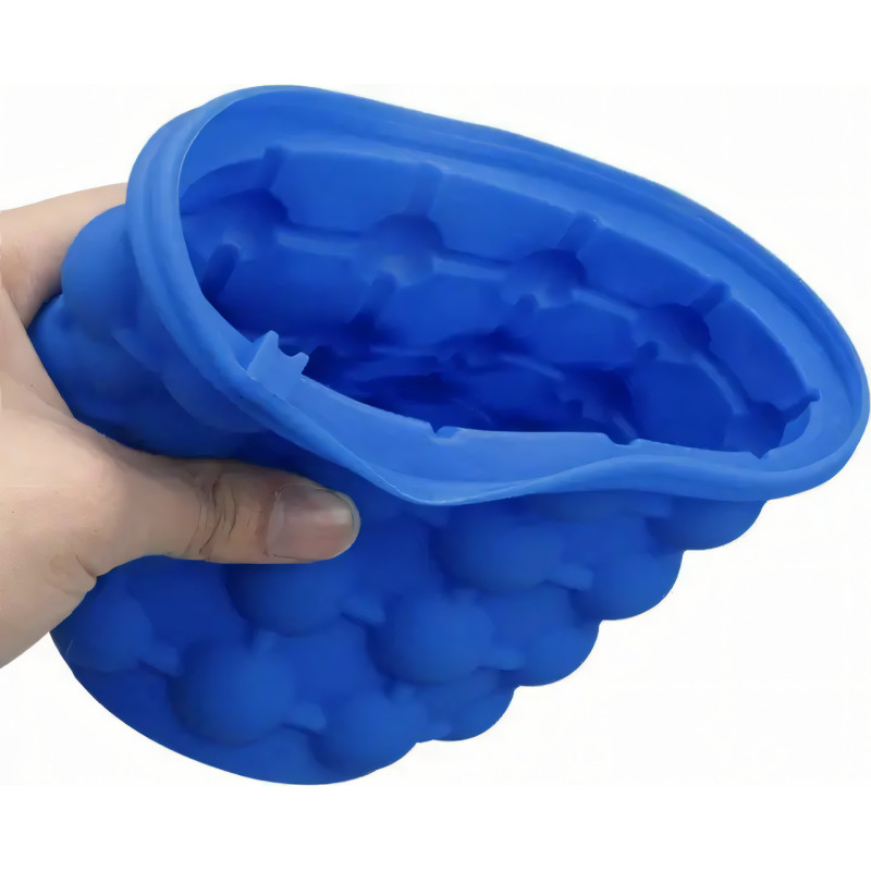 Силиконовая форма для льда Ice Cube Maker Genie, чаша для льда 50*50 см, ведро для льда 980 мл, 120 кубиков фото - 4