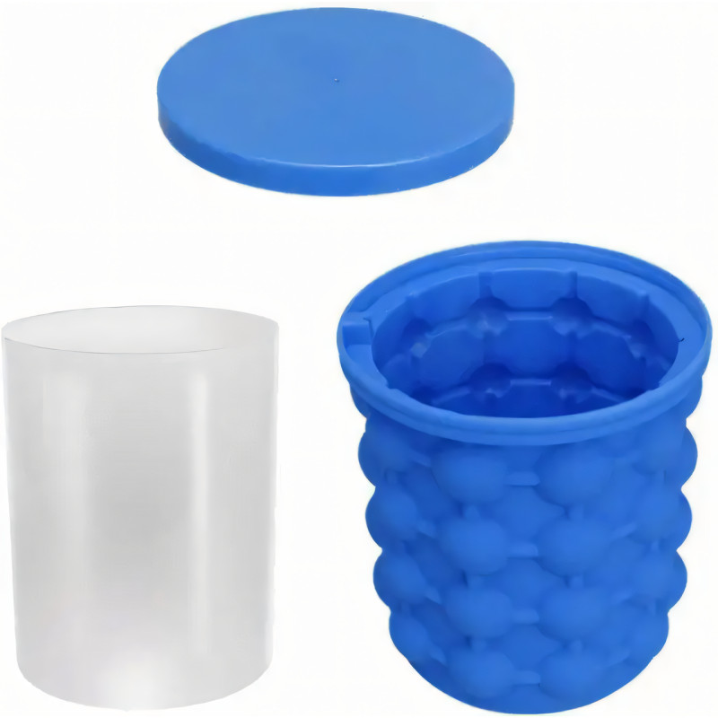 Силиконовая форма для льда Ice Cube Maker Genie, чаша для льда 50*50 см, ведро для льда 980 мл, 120 кубиков фото - 7