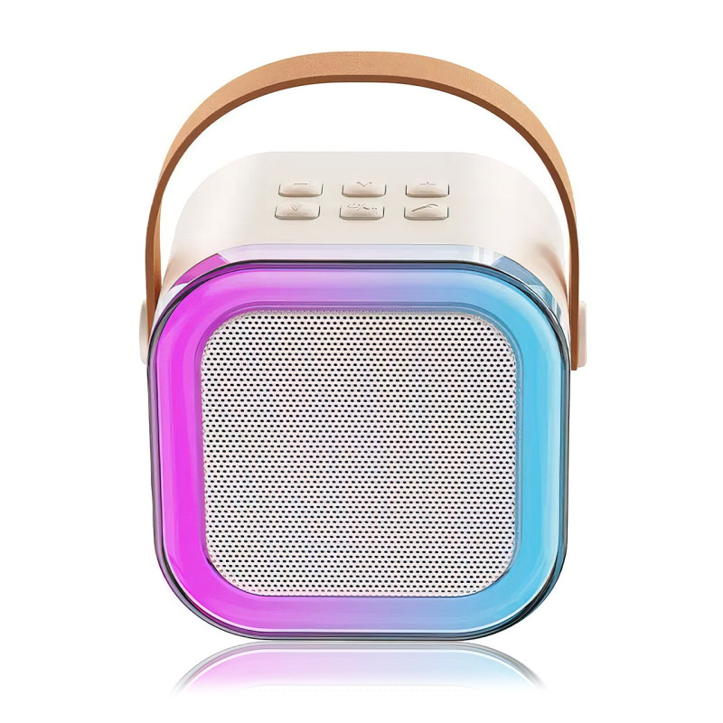 Портативная колонка с караоке микрофоном Winso K12 с RGB подсветкой,  10 Вт, Bluetooth, USB, microSD, AUX, Typ фото - 5