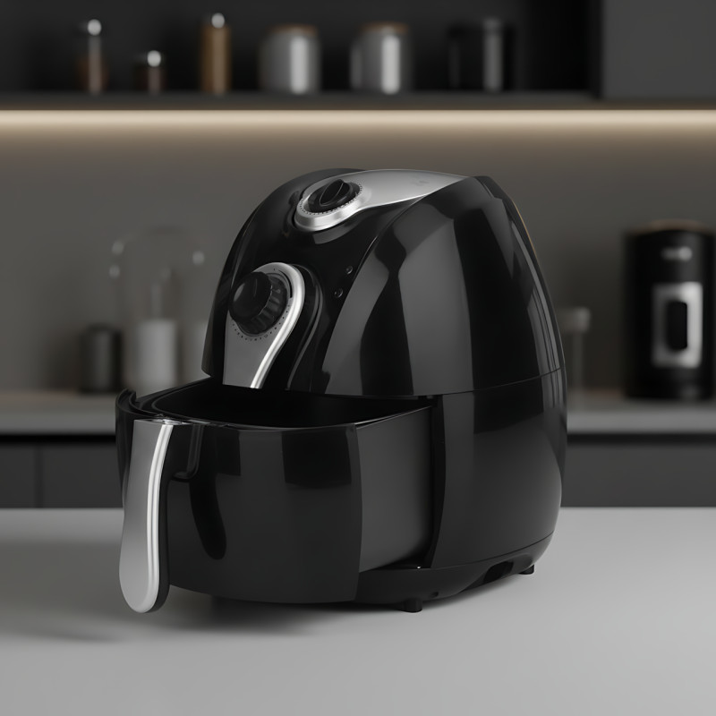 Мультипечь-аэрофритюрница Domotec MS-3220 4.5 л, мощность 1300 Вт, 6 программ, механическое управление, черный фото - 3