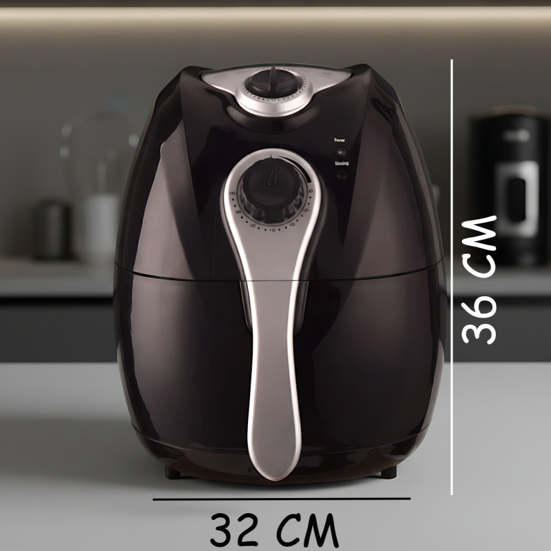 Мультипечь-аэрофритюрница Domotec MS-3220 4.5 л, мощность 1300 Вт, 6 программ, механическое управление, черный фото - 10