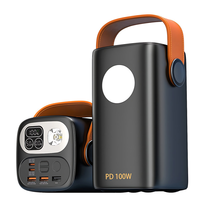 Power Bank REMAX Gutitan Series 100W, 60000mAh, 22.5W PD+QC с двумя Type-C и фонариком фото - 2