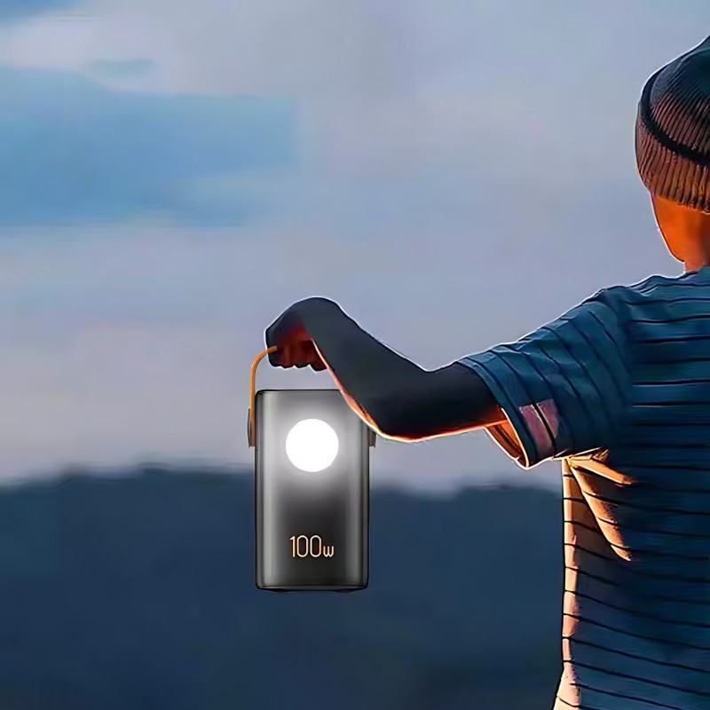 Power Bank REMAX Gutitan Series 100W, 60000mAh, 22.5W PD+QC с двумя Type-C и фонариком фото - 5