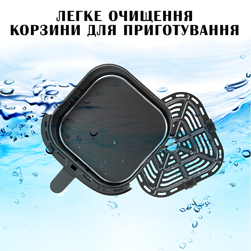Електричний аерогриль Air Fryer Crownberg CB 5543 з решіткою, 8 програм, 1500 Вт, чаша 4 л фото - 6