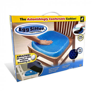 Гелева подушка Egg sitter ортопедична для розвантаження хребта, синій колір