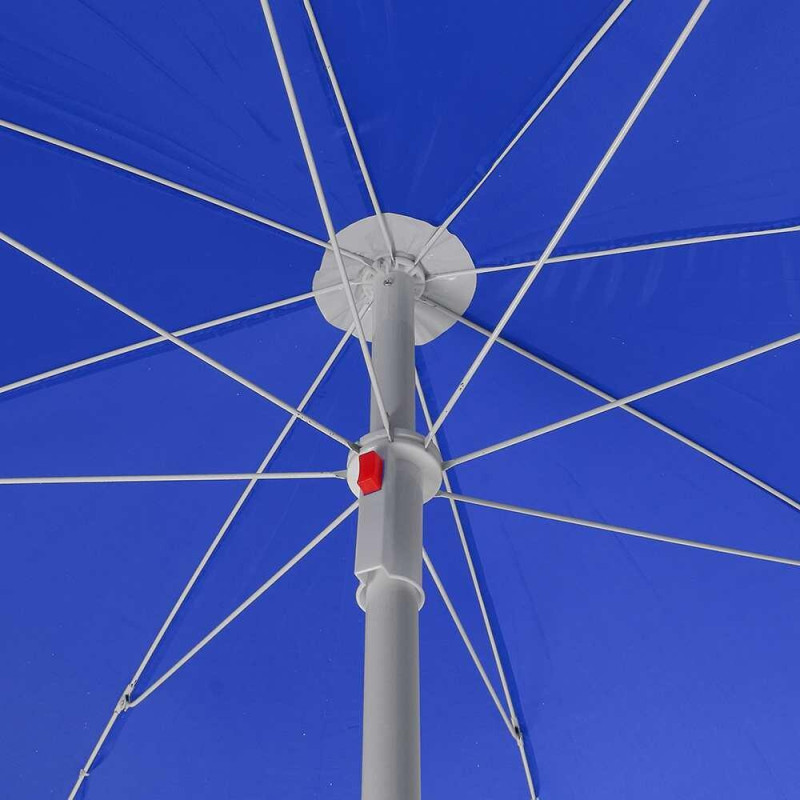 Складной пляжный зонт с телескопической ножкой Umbrella Travel Pro, купол 2 метра, однотонный фото - 2