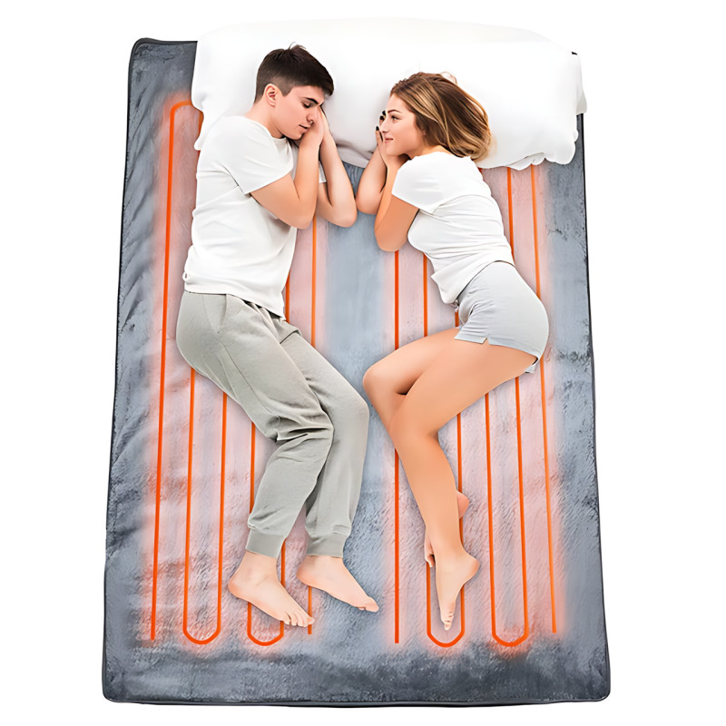 Автомобильная электропростынь MA703, 12 В, 60 Вт, 9 режимов и 9 таймеров, защита от перегрева, флис, 160×150 см фото - 27