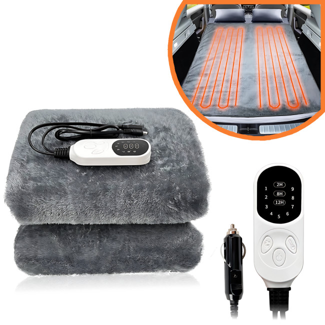 Автомобильная электропростынь MA703, 12 В, 60 Вт, 9 режимов и 9 таймеров, защита от перегрева, флис, 160×150 см