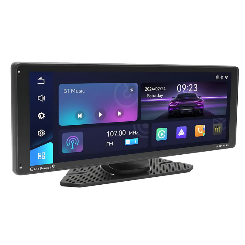 Монитор car player 901W, 10.26" сенсорний екран IPS, автомобільна стереосистема Bluetooth, Mirror Link, AUX фото - 3