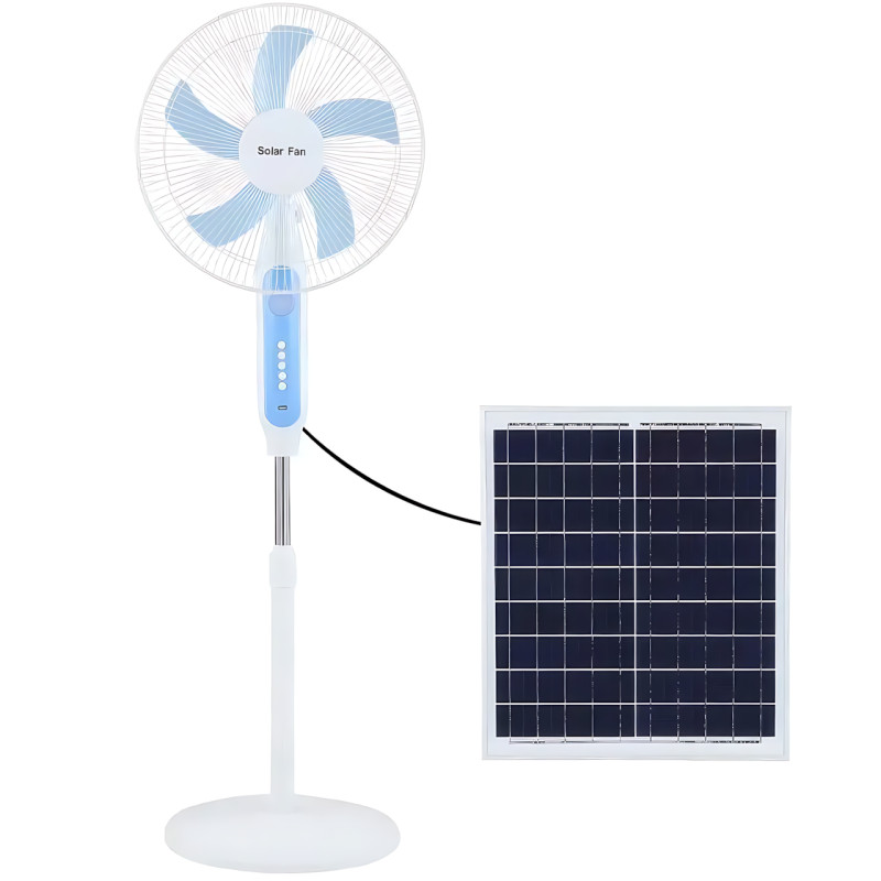 Вентилятор підлоговий Solar Fun MNJ-188 із сонячною панеллю 20 Вт, 16 дюймів, 25 Вт, 3 швидкості, кнопки фото - 5