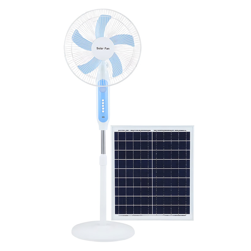 Вентилятор підлоговий Solar Fun MNJ-188 із сонячною панеллю 20 Вт, 16 дюймів, 25 Вт, 3 швидкості, кнопки фото - 2