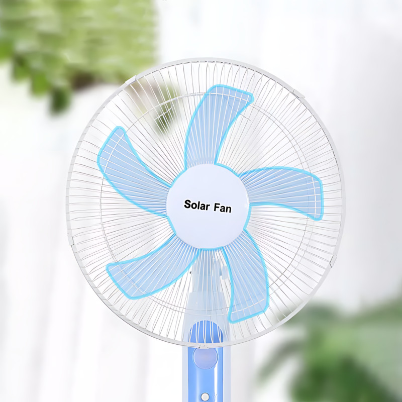 Вентилятор підлоговий Solar Fun MNJ-188 із сонячною панеллю 20 Вт, 16 дюймів, 25 Вт, 3 швидкості, кнопки фото - 4