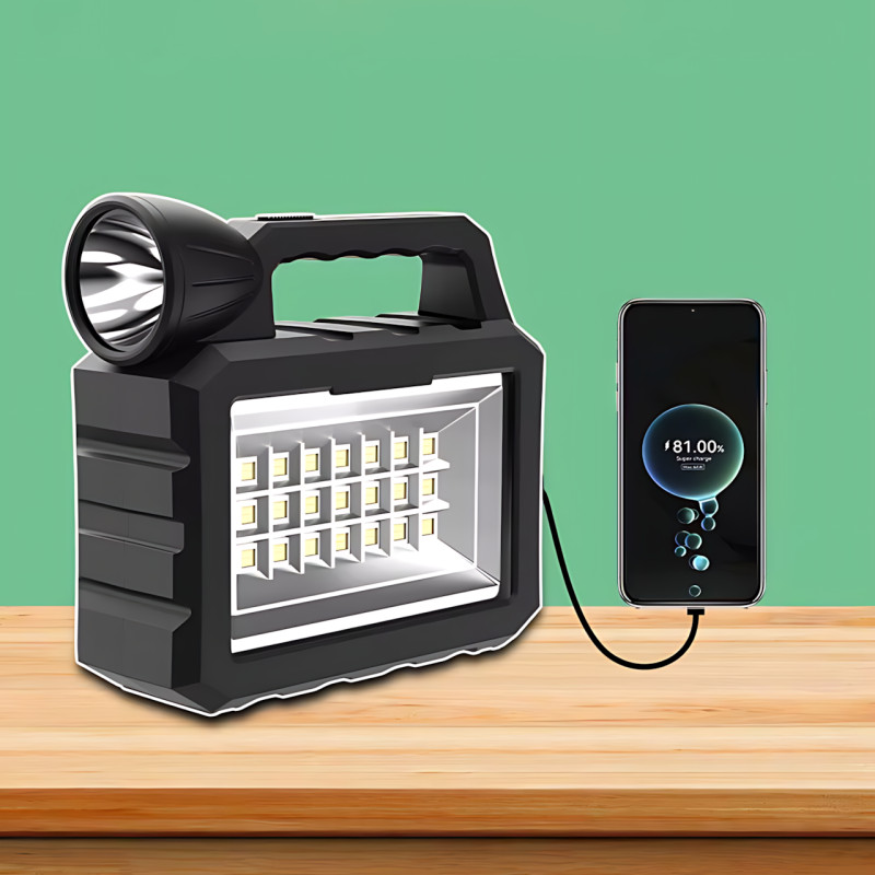 Портативная зарядная станция Solar CL-28 с аккумулятором 8000 мА·ч, 3 LED-лампами, солнечной панелью, 2 USB фото - 22