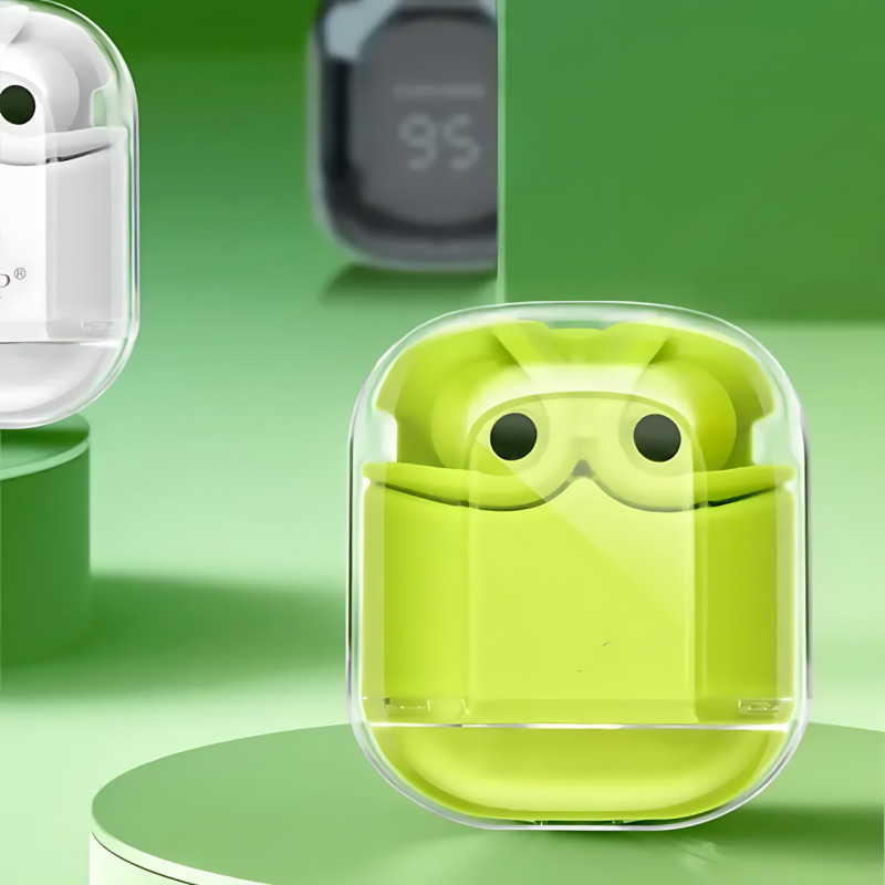 Бездротові навушники Bluetooth ultrapods з мікрофоном, 250 мА·год, сумісні з Android і Apple, діапазон 10 м Зелений фото - 4