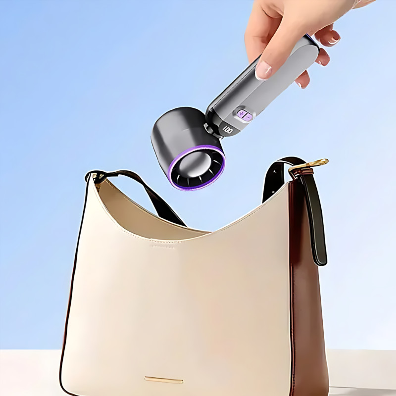 Ручной USB-вентилятор Turbo Fans LY-937, 5 скоростей, складной, 3000 мА·ч, 5 Вт, серый фото - 6