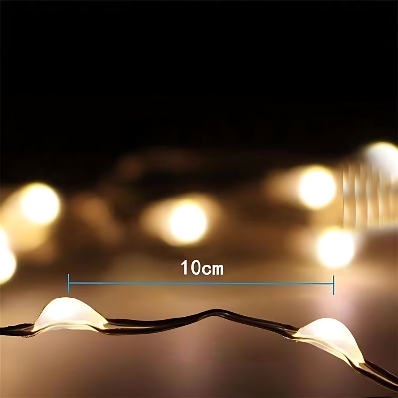 Уличная LED гирлянда Капля росы SFK-15 с солнечной панелью, RGB цвет, 10 м, 100LED фото - 3
