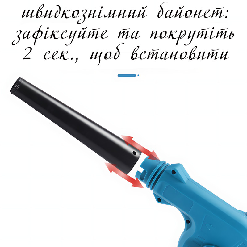 Беспроводная воздуходувка-пылесос 2 в 1, садовая воздуходувка для листьев с 2 аккумуляторами по 5,5 А·ч фото - 7