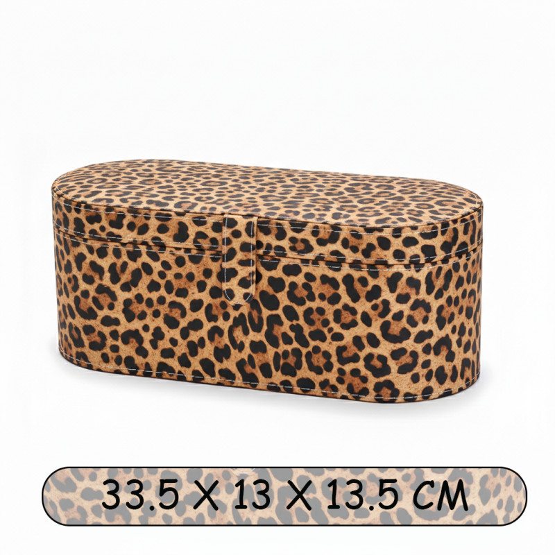 Стайлер для волос с ионизацией 5-в-1 Hair Brush Hot Air Styler, 1000 Вт, инфракрасный нагрев, 5 насадок, леопардовый кейс фото - 7