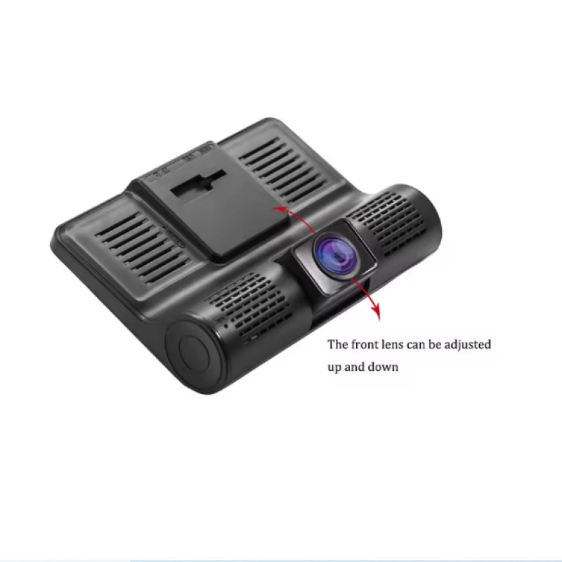 Авторегистратор DVR T-655 Full HD с 3 объективами, видеорегистратор в машину 4 дюйма с камерой заднего вида фото - 6