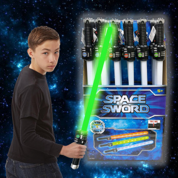 Световой музыкальный меч Джедая Звёздные воины, 4 цвета на батарейках Space Sword